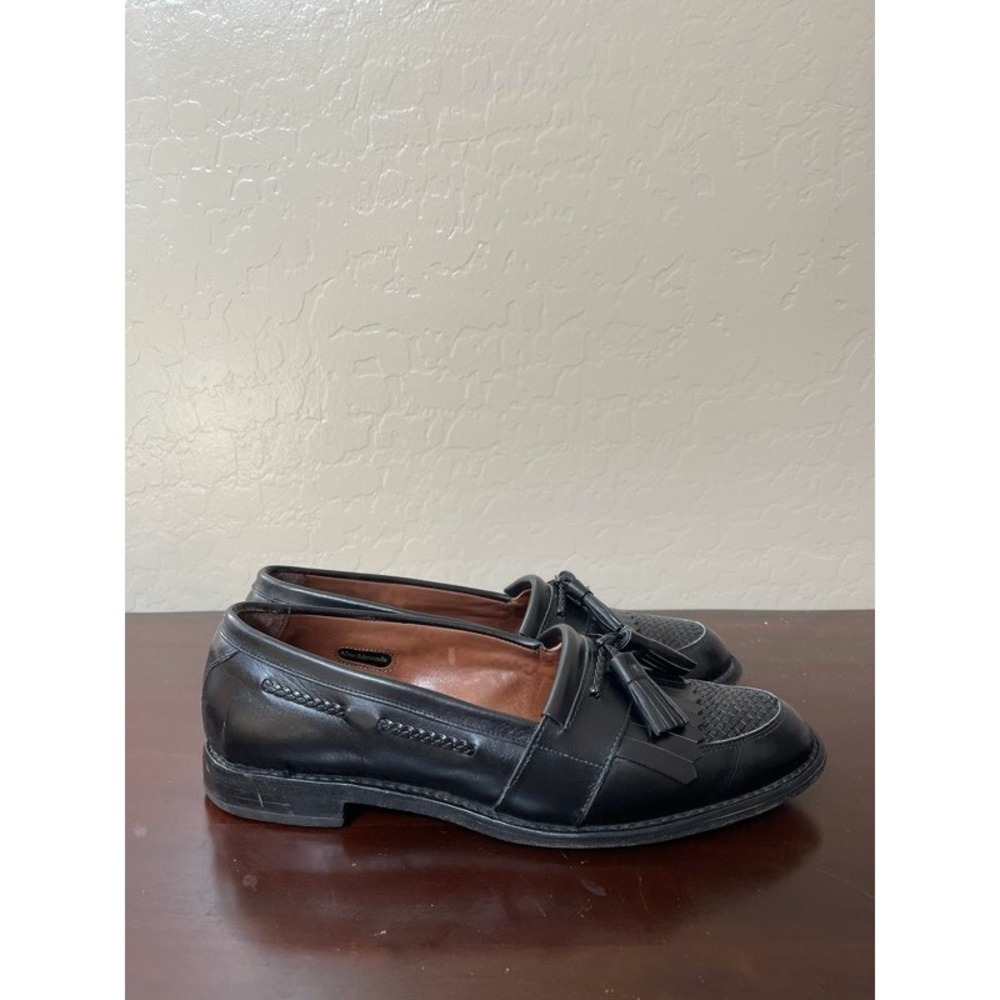 Allen Edmonds Mens Cody Loafer Dress Shoes Black Moc Toe Kiltie Tasseled 10D